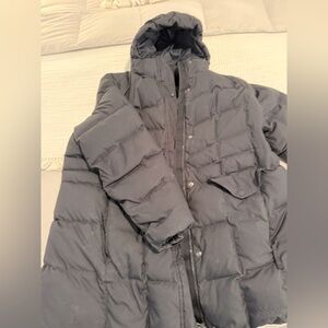 LL Bean 2X Black Downtex Water-repellent Coat